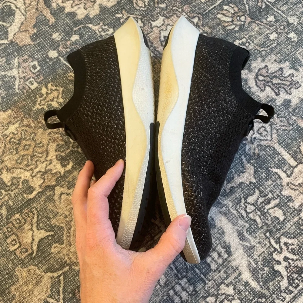 Allbirds Black and White Knit Athletic Shoes - Picture 4 of 7